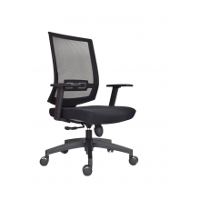 Sillas ergonómicas con espaldar  en malla y asiento tapizado
